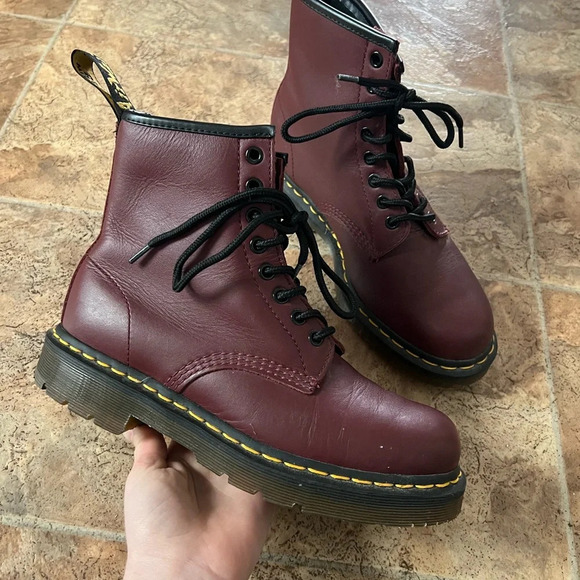 Like New Dr Martens Red Safety Work Boots, size 8 - Picture 2 of 5